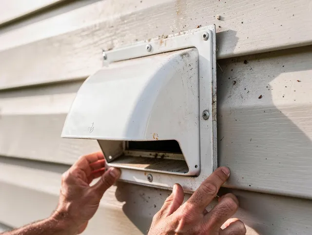 San Juan Capistrano Dryer Vent Cleaning technician delivering thorough residential dryer vent cleaning service in San Juan Capistrano